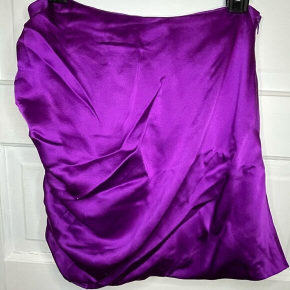 NWTs The Sei Ruched Silk Mini Skirt Size 10 - Picture 10 of 16